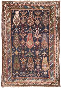 Tappeto Antik Stilizzato Blu Scuro Multicolore 170x252 Cm