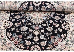 Tappeto Nain 6la Medaglione Floreale Blu Scuro Avorio 79x129 Cm