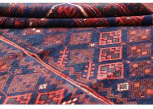 Tappeto Antik Geometrico Blu Notte Rosso Mattone 184x215 Cm