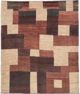 Tappeto Gabbeh Fine Geometrico Marrone Beige 210x247 Cm