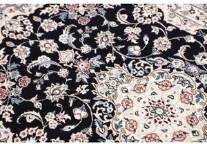 Tappeto Nain 6la Medaglione Floreale Blu Scuro Avorio 79x129 Cm