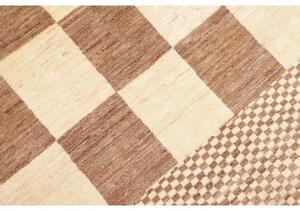 Tappeto Gabbeh Fine Geometrico Marrone Chiaro Beige 190x244 Cm