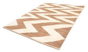 Tappeto Gabbeh Fine Geometrico Beige Marrone 195x230 Cm