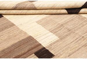 Tappeto Gabbeh Fine Geometrico Beige Marrone Scuro 200x238 Cm