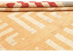 Tappeto Gabbeh Fine Geometrico Beige Ocra Quadrato 225x225 Cm