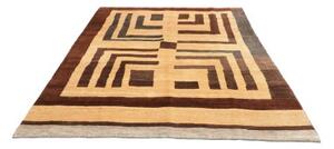 Tappeto Gabbeh Fine Geometrico Beige Marrone 190x230 Cm
