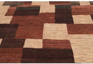 Tappeto Gabbeh Fine Geometrico Marrone Beige 210x247 Cm