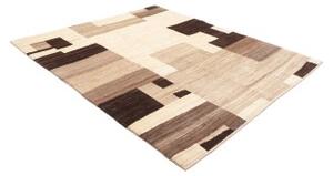 Tappeto Gabbeh Fine Geometrico Beige Marrone Scuro 200x238 Cm