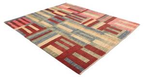Tappeto Gabbeh Fine Geometrico Beige Rosso 200x232 Cm
