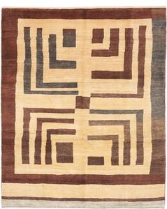 Tappeto Gabbeh Fine Geometrico Beige Marrone 190x230 Cm