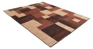 Tappeto Gabbeh Fine Geometrico Marrone Beige 210x247 Cm