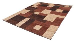 Tappeto Gabbeh Fine Geometrico Marrone Beige 210x247 Cm