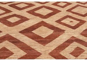 Tappeto Gabbeh Fine Geometrico Sabbia Ruggine Quadrato 220x255 Cm
