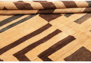 Tappeto Gabbeh Fine Geometrico Beige Marrone 190x230 Cm