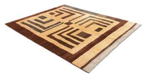 Tappeto Gabbeh Fine Geometrico Beige Marrone 190x230 Cm