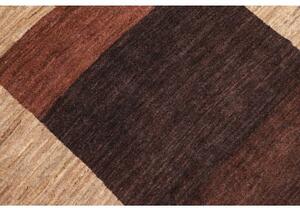 Tappeto Gabbeh Fine Geometrico Marrone Beige 210x247 Cm