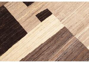 Tappeto Gabbeh Fine Geometrico Beige Marrone Scuro 200x238 Cm