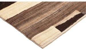 Tappeto Gabbeh Fine Geometrico Beige Marrone Scuro 200x238 Cm
