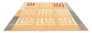 Tappeto Gabbeh Fine Geometrico Beige Ocra Quadrato 225x225 Cm
