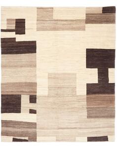 Tappeto Gabbeh Fine Geometrico Beige Marrone Scuro 200x238 Cm