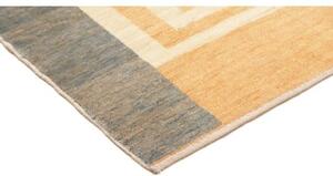 Tappeto Gabbeh Fine Geometrico Beige Ocra Quadrato 225x225 Cm
