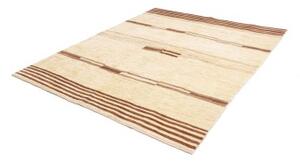 Tappeto Gabbeh Fine Geometrico Avorio Marrone 190x230 Cm
