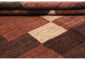 Tappeto Gabbeh Fine Geometrico Marrone Beige 210x247 Cm