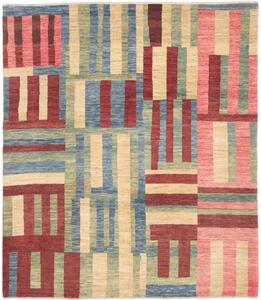 Tappeto Gabbeh Fine Geometrico Beige Rosso 200x232 Cm