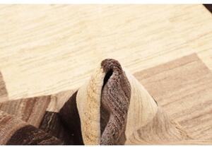 Tappeto Gabbeh Fine Geometrico Beige Marrone Scuro 200x238 Cm
