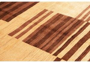 Tappeto Gabbeh Fine Geometrico Beige Marrone 185x230 Cm