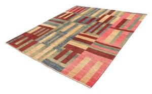 Tappeto Gabbeh Fine Geometrico Beige Rosso 200x232 Cm