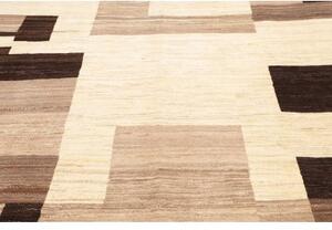 Tappeto Gabbeh Fine Geometrico Beige Marrone Scuro 200x238 Cm