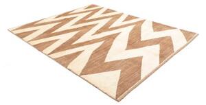 Tappeto Gabbeh Fine Geometrico Beige Marrone 195x230 Cm