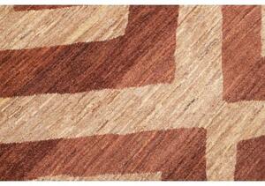 Tappeto Gabbeh Fine Geometrico Sabbia Ruggine Quadrato 220x255 Cm