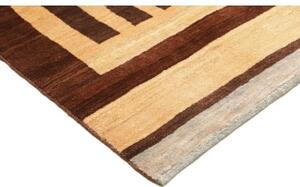 Tappeto Gabbeh Fine Geometrico Beige Marrone 190x230 Cm
