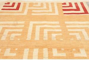 Tappeto Gabbeh Fine Geometrico Beige Ocra Quadrato 225x225 Cm