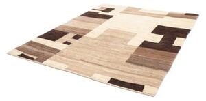Tappeto Gabbeh Fine Geometrico Beige Marrone Scuro 200x238 Cm