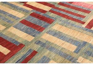 Tappeto Gabbeh Fine Geometrico Beige Rosso 200x232 Cm