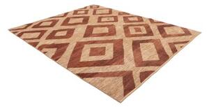 Tappeto Gabbeh Fine Geometrico Sabbia Ruggine Quadrato 220x255 Cm