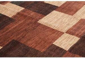 Tappeto Gabbeh Fine Geometrico Marrone Beige 210x247 Cm