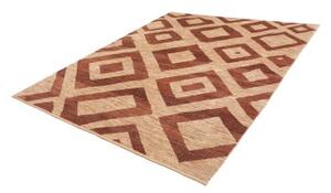 Tappeto Gabbeh Fine Geometrico Sabbia Ruggine Quadrato 220x255 Cm