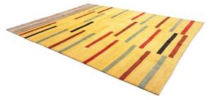 Tappeto Gabbeh Fine Geometrico Giallo Rosso 265x345 Cm