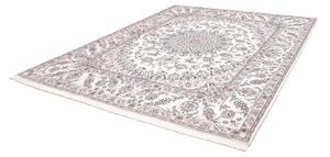 Tappeto Nain Kashmar Medaglione Floreale Avorio Azzurro 250x370 Cm