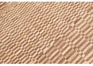 Tappeto Gabbeh Fine Geometrico Marrone Avorio 180x234 Cm