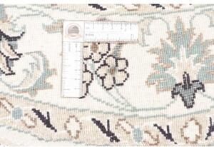 Tappeto Nain Kashmar Medaglione Floreale Avorio Blu Rotondo 138x146 Cm