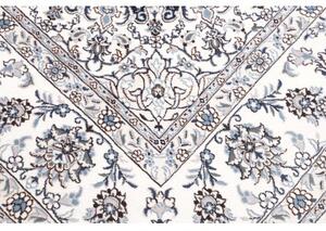 Tappeto Nain Kashmar Medaglione Floreale Blu Scuro Avorio 248x290 Cm