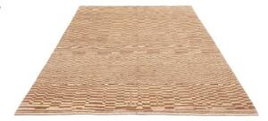 Tappeto Gabbeh Fine Geometrico Marrone Avorio 180x234 Cm