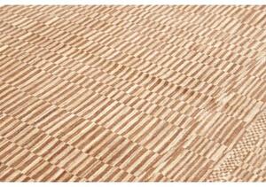 Tappeto Gabbeh Fine Geometrico Marrone Avorio 180x234 Cm