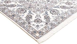 Tappeto Nain Kashmar Medaglione Floreale Blu Scuro Avorio 248x290 Cm