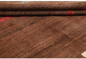 Tappeto Gabbeh Fine Geometrico Marrone Rosso Quadrato 220x234 Cm